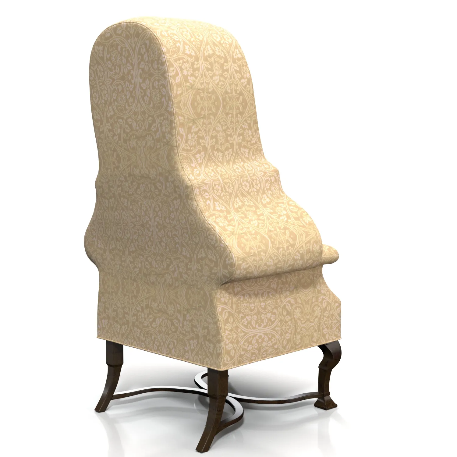 Upholstered Hooded Porters Chair 3D Model_06